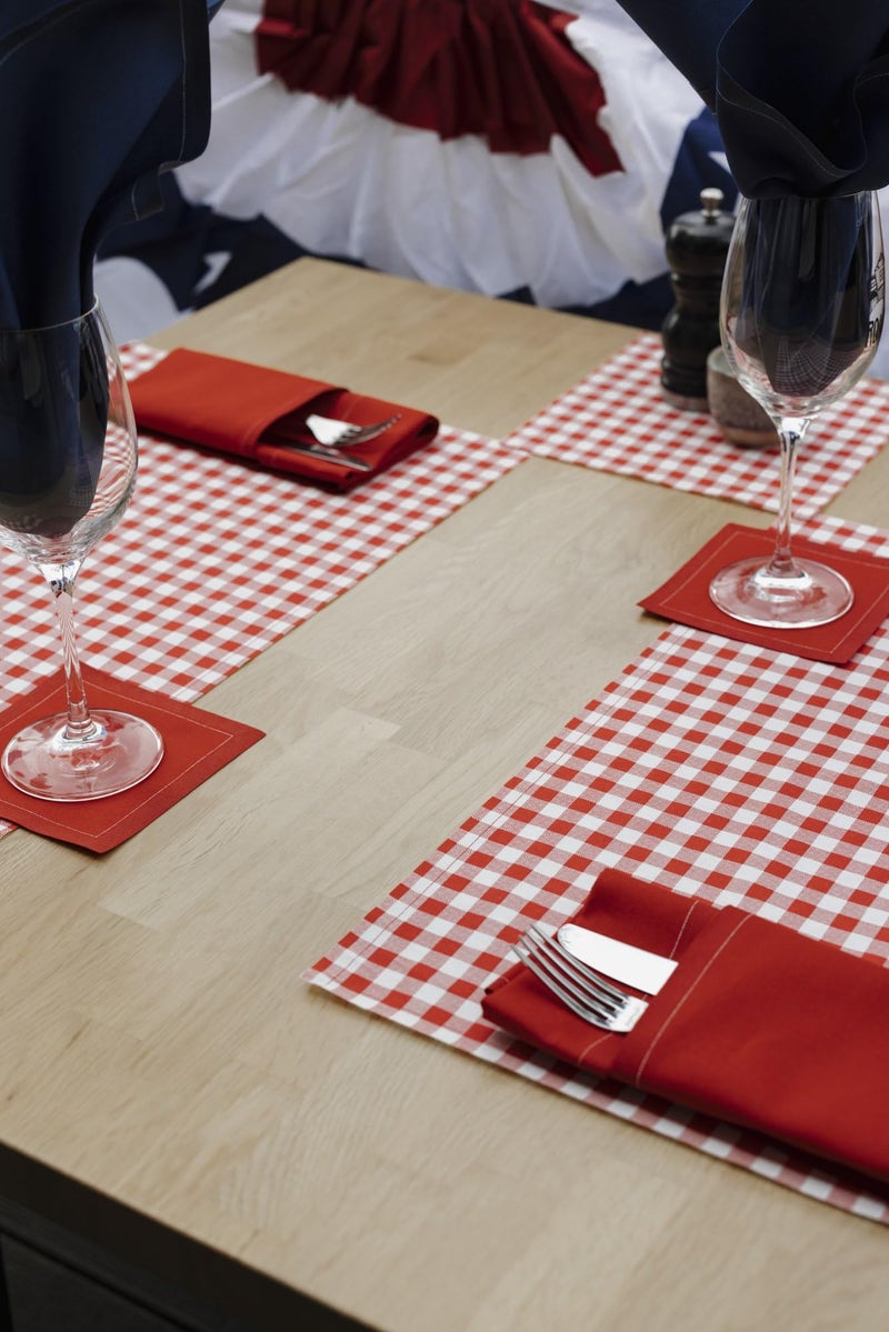 FIVE STAR NAPKINS Five Star Cocktail Napkins, 50 Luxury Cotton Disposable Cocktail Party Napkins, 4.5" x 4.5" for Home Bars, Game Nights, Beverages, Birthdays, Weddings & Holidays, Red - Image 5